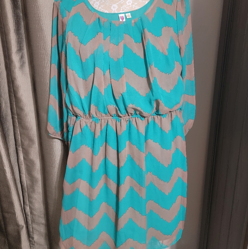 Chevron chiffon dress